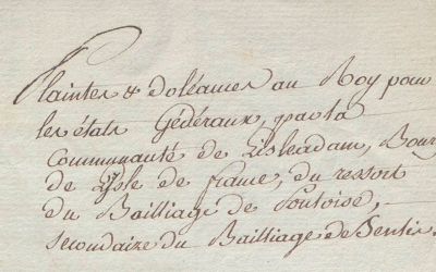 Extrait du cahier de doléances de l'Isle-Adam, 1789